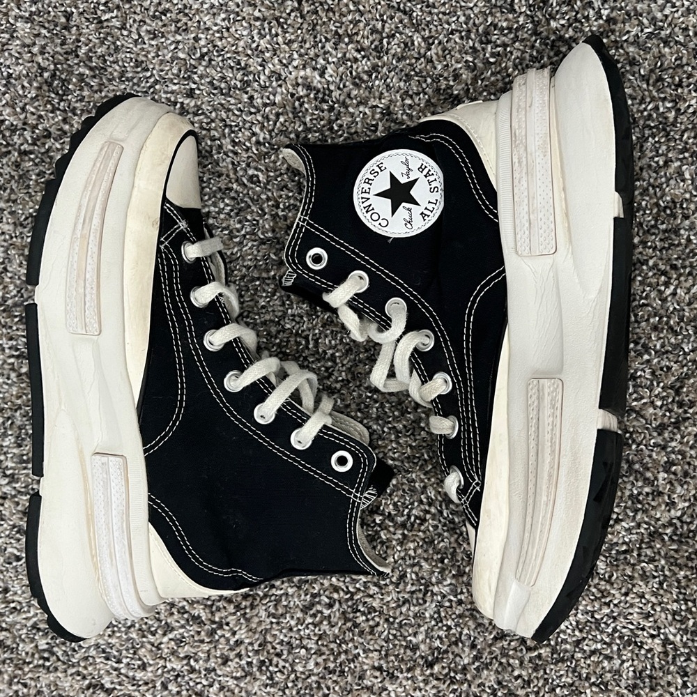 Converse Run Star Hike High Top Sneakers - Black & White
